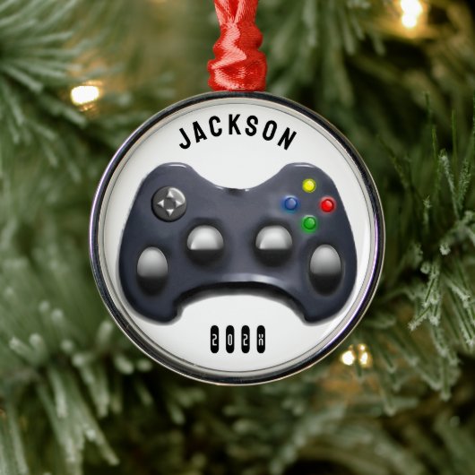 Persoonlijke videogamer metalen ornament (Boom)
