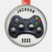 Persoonlijke videogamer metalen ornament (Voorkant)