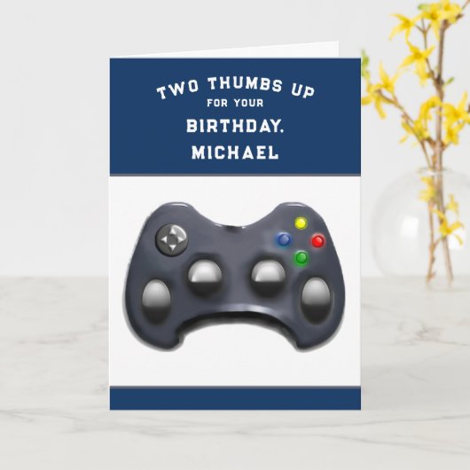 Persoonlijke videokeuk Birthday Kaart (Gele Bloem)