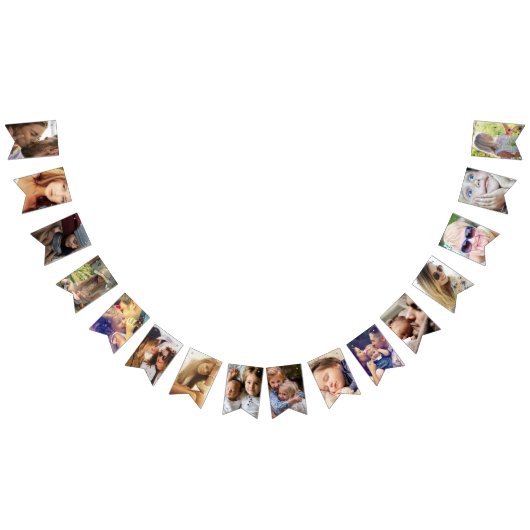 Persoonlijke viering met 16 foto's vlaggetjes (Alle)