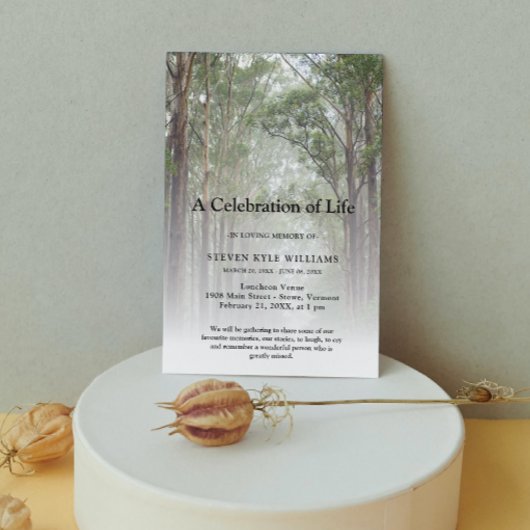 Persoonlijke viering van het Funeral Forest van Li Kaart