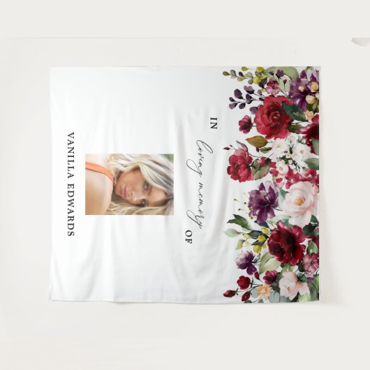 Persoonlijke viering van levensachtergrond wandkleed (Voorkant (horizontaal))