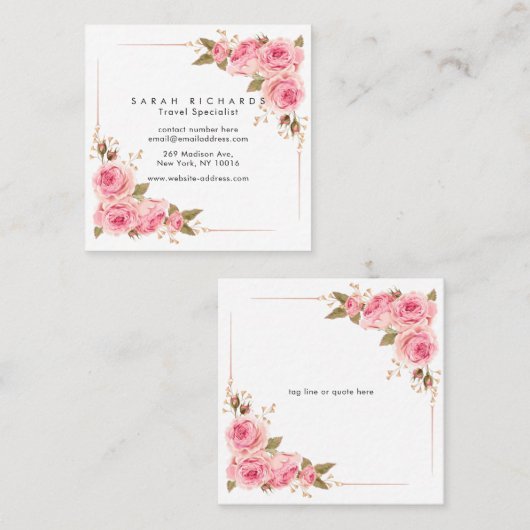 Persoonlijke vierkant Visitekaartjes (Voorkant / Achterkant)