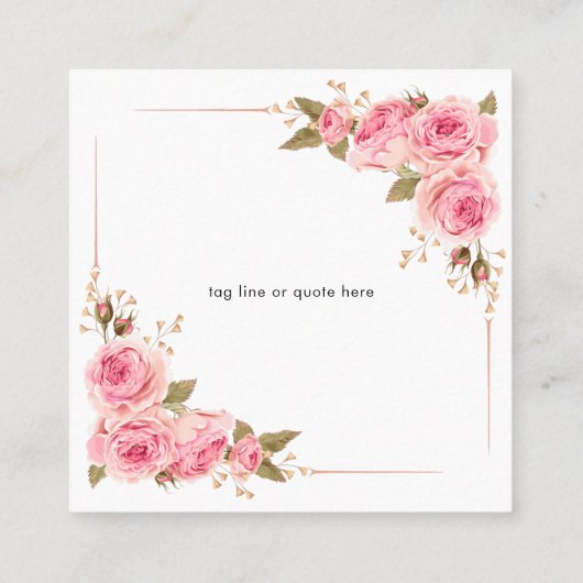 Persoonlijke vierkant Visitekaartjes (Achterkant)