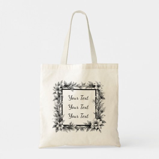 Persoonlijke vierkante bloem tas (Achterkant)