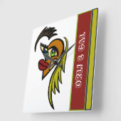 Persoonlijke Vierkante Hart Koppelklok Klok (Hoek)