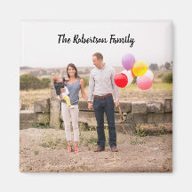 Persoonlijke vierkante koelkastmagneet met familie