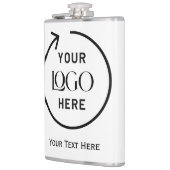Persoonlijke Vierkante Logo Fles Heupfles (Links)