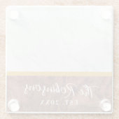 Persoonlijke vierkante marmeren houten Laatste Naa Glazen Onderzetter (Achterkant)