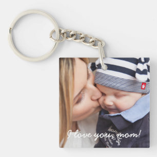 Persoonlijke Vierkante Sleutelhanger Unieke Cadeau