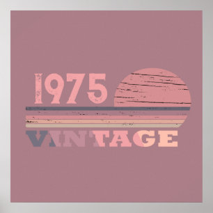 Persoonlijke vijftig vintage 50ste verjaardagsfees poster