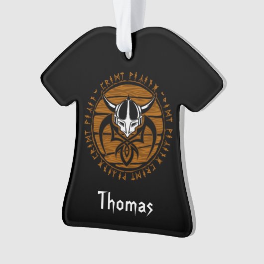 Persoonlijke Viking Warrior Helmet Ornament (voorkant)