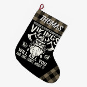 Persoonlijke Vikings zal je doden en liedjes zinge Grote Kerstsok (Voorkant (Hangend))