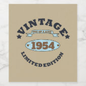Persoonlijke vintage 70e verjaardag wijn etiket (Enkel label)