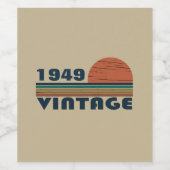 Persoonlijke vintage 75e verjaardag wijn etiket (Enkel label)
