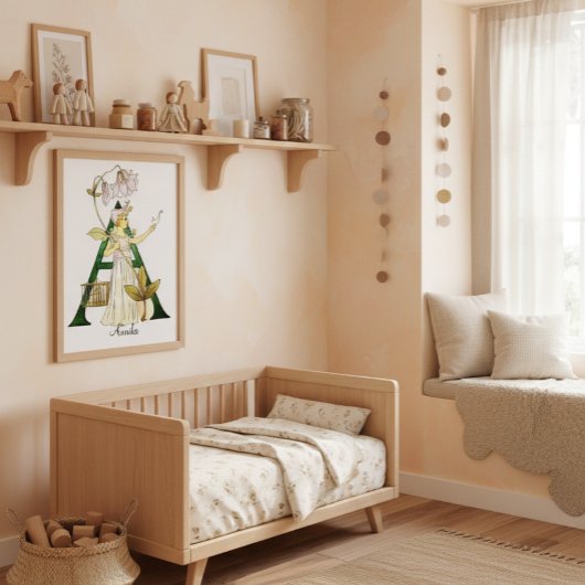 Persoonlijke Vintage Alfabet Letter A   Poster