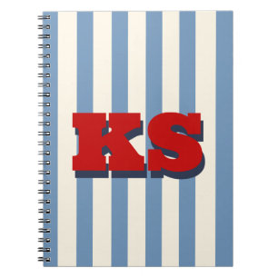 Persoonlijke Vintage Americana Aangepaste Initiale Notitieboek