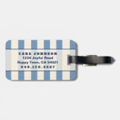 Persoonlijke vintage Americana monogram beginlette Bagagelabel (Achterkant horizontaal)