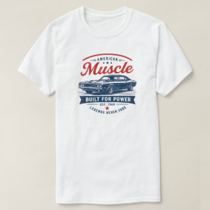 Persoonlijke Vintage Amerikaanse Muscleauto T-shirt