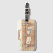 Persoonlijke vintage bagtag bagagelabel (Voorkant (verticaal))