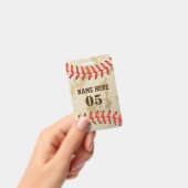 Persoonlijke Vintage Baseball Naam Nummer Retro Badge (Handheld)