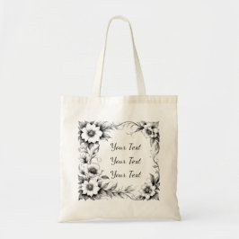 Persoonlijke Vintage Bloemenframe Tas