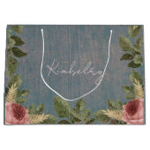 Persoonlijke vintage bloemengrote cadeautas (Voorkant)