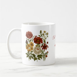 Persoonlijke vintage bloemenmok, cadeau met eigen koffiemok