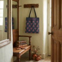 Persoonlijke Vintage Bloemmotief Boodschappentas