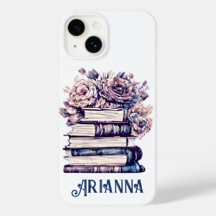 Persoonlijke vintage boeken en rozen Case-Mate iPhone 14 hoesje