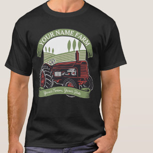 Persoonlijke vintage boerentractor platteland boer t-shirt