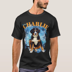 Persoonlijke Vintage Bootleg Huisdier Portret & Na T-shirt