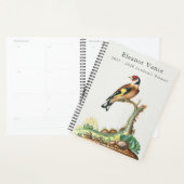 Persoonlijke vintage botanische vogel academisch planner (Display)