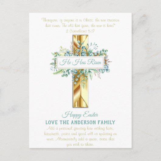 Persoonlijke vintage budget Pasen FOTO Briefkaart (Voorkant)