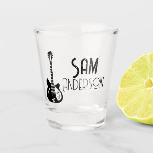 Persoonlijke vintage cadeaus voor gitarist, muzika shot glas
