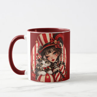 Persoonlijke vintage circus kerst koffiemok mok