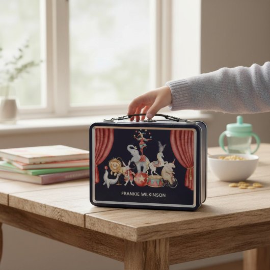 Persoonlijke vintage-circusartiesten-lunchbox