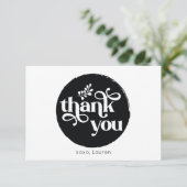 Persoonlijke Vintage Cirkel Platte Bedankt (Staand voorkant)
