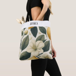 persoonlijke vintage citroenen boodschappentas tote bag