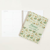 Persoonlijke Vintage Daisy Sage Groene Planner (Display)