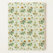Persoonlijke Vintage Daisy Sage Groene Planner (Achterkant)
