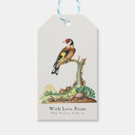 Persoonlijke Vintage Distelvink Met Liefde Van Cadeaulabel