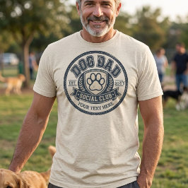 Persoonlijke Vintage Dog Dad Social Club T-shirt