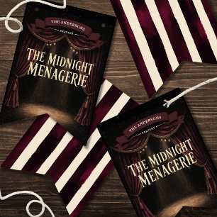 Persoonlijke vintage donkere circus Halloween-fees Vlaggetjes