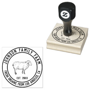 Persoonlijke vintage familieboerderij rubberstempel