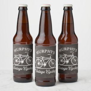 Persoonlijke Vintage Fietsen Retro Fiets Bier Etiket