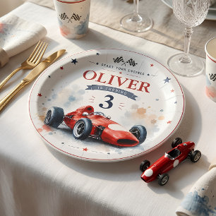 Persoonlijke Vintage Formule Raceauto  Papieren Bordje