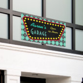 Persoonlijke vintage garagerekbanner spandoek (Buitenkant Gebouw)