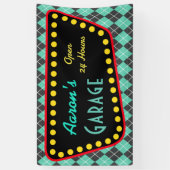 Persoonlijke vintage garagerekbanner spandoek (Verticaal)