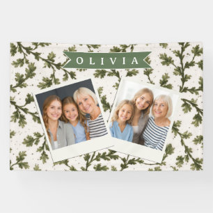 Persoonlijke Vintage Groene Tuin Botanische Rustie Spandoek